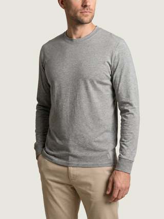 Long-Sleeved T-Shirt - Grey Melange